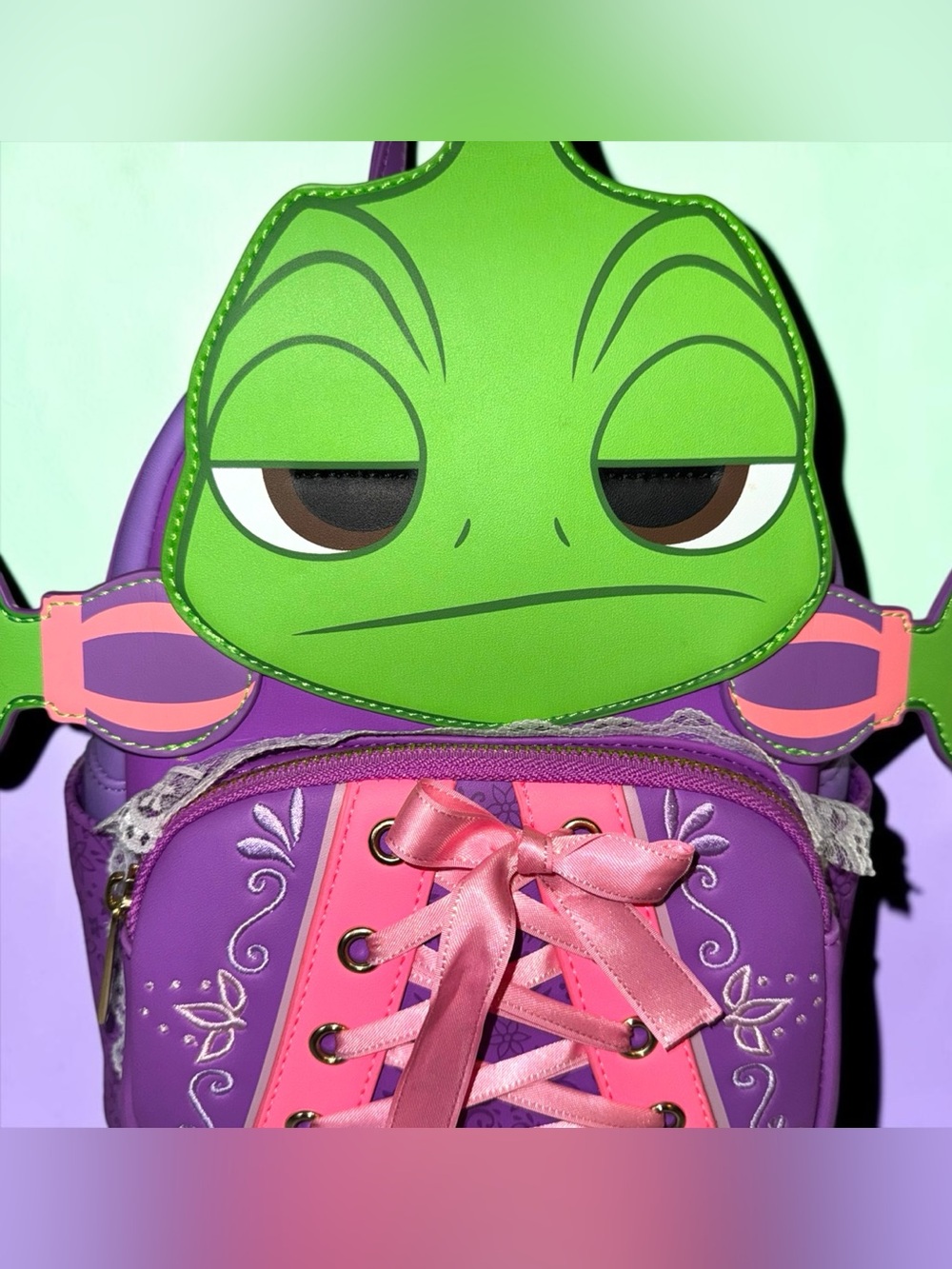 Rare Loungefly Tangled Pascal Figural Mini Backpack -